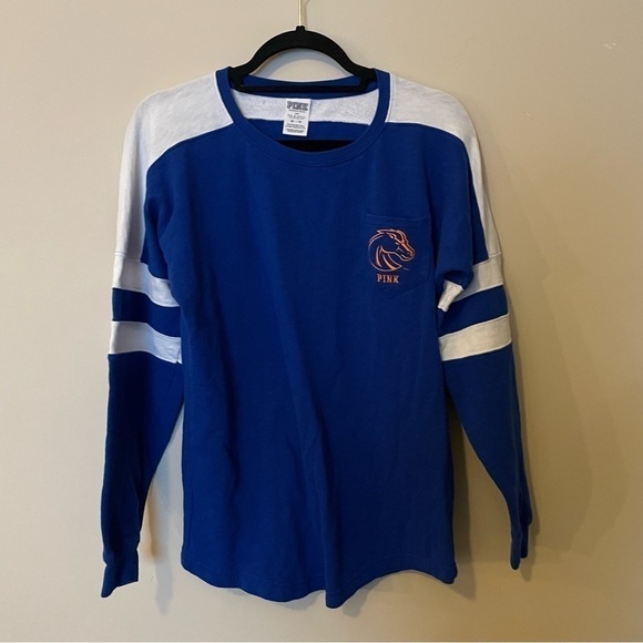 Victoria's Secret PINK Boise State University Blue Long Sleeve - Picture 1 of 7